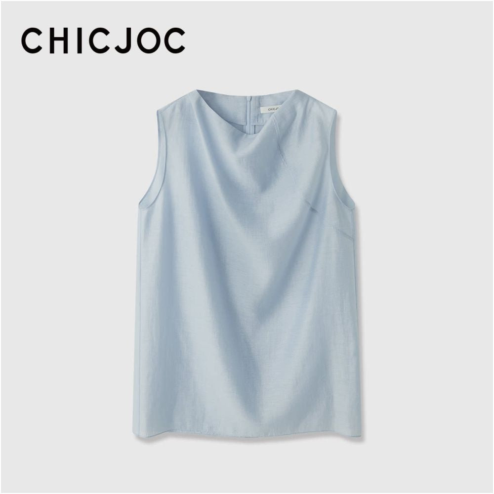 ASAYA7858 – Serene Draped Sleeveless Top 🕊️✨