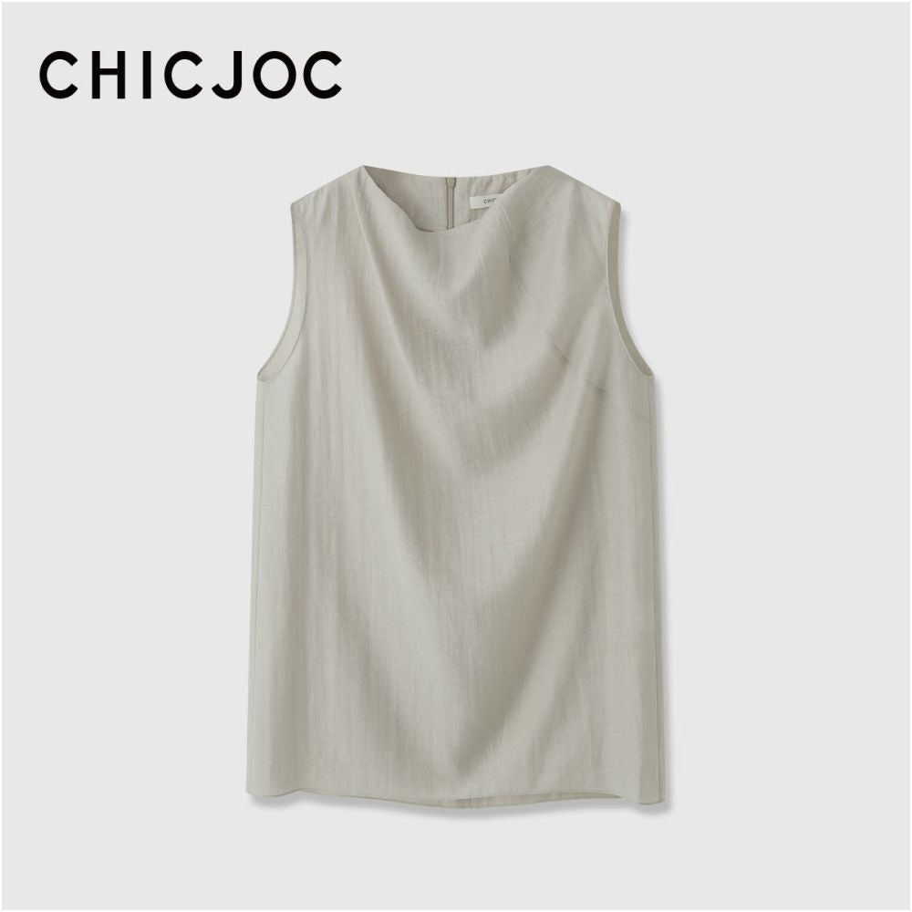 ASAYA7858 – Serene Draped Sleeveless Top 🕊️✨