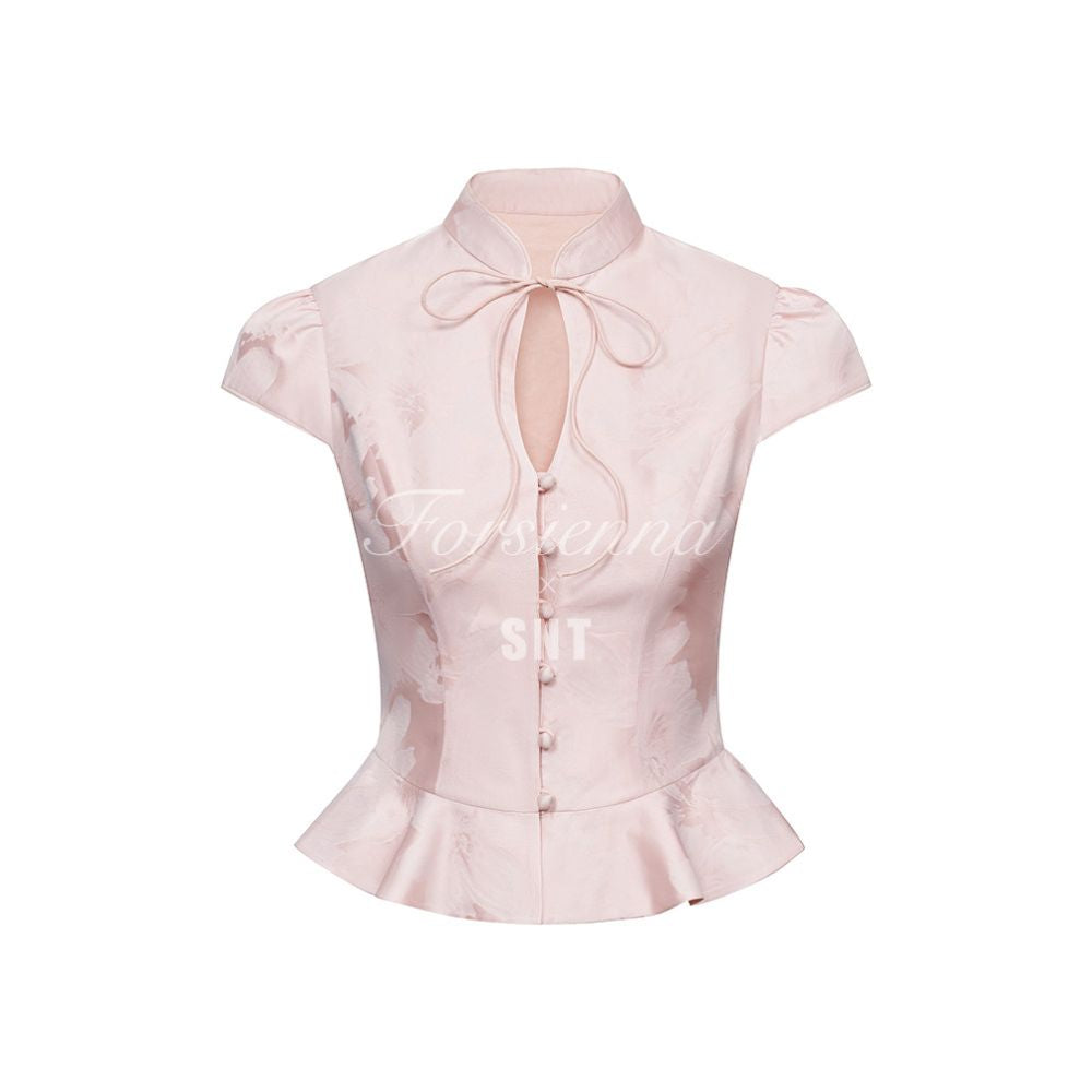 ASAYA7864 – Blush Blossom Cheongsam Set 🌸🎀