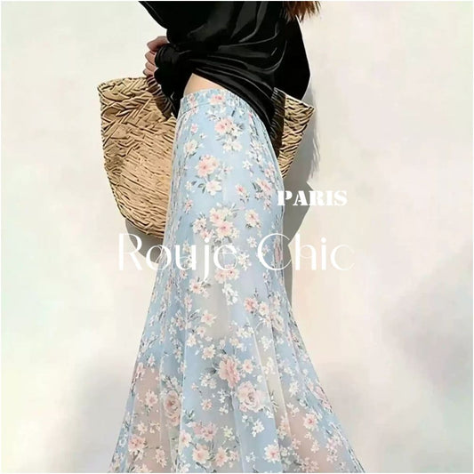 ASAYA7875 – Blossom Veil Maxi Skirt 🌸🪽