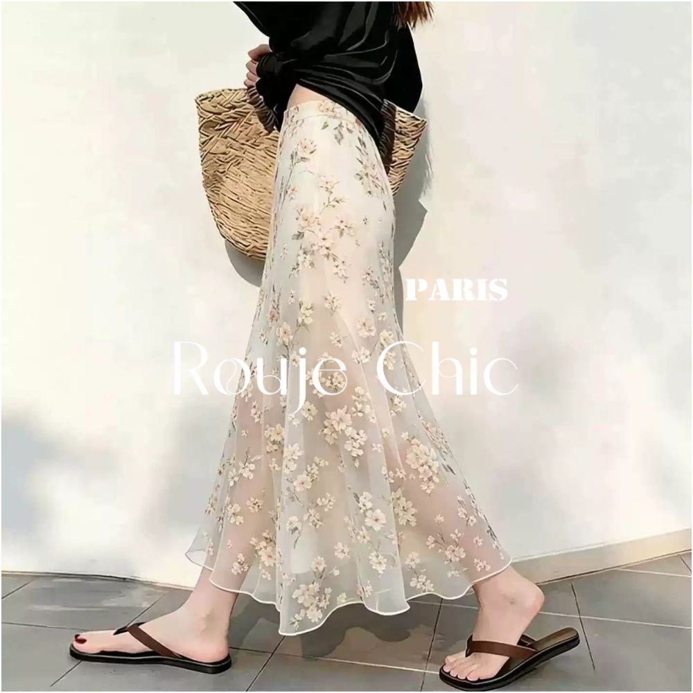 ASAYA7875 – Blossom Veil Maxi Skirt 🌸🪽