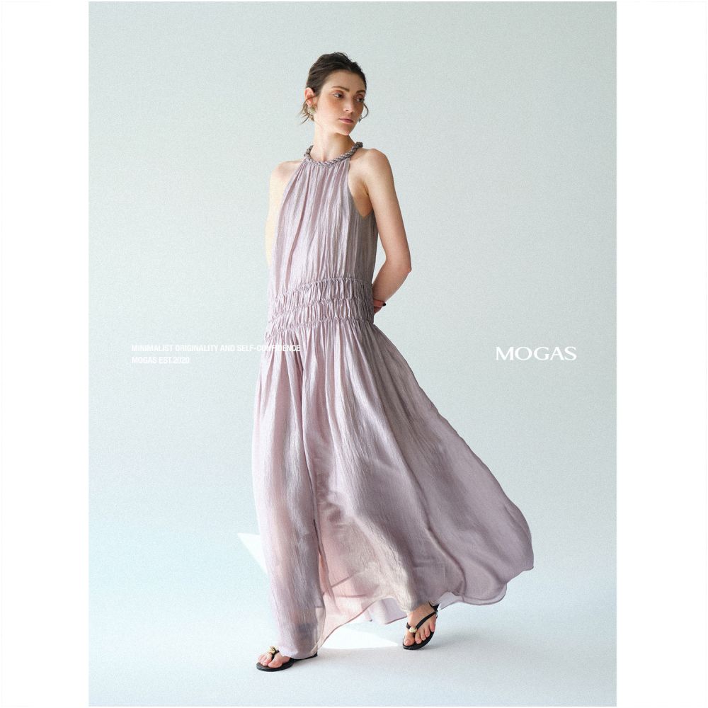 ASAYA7876 – Ethereal Halter Maxi Dress ✨🖤