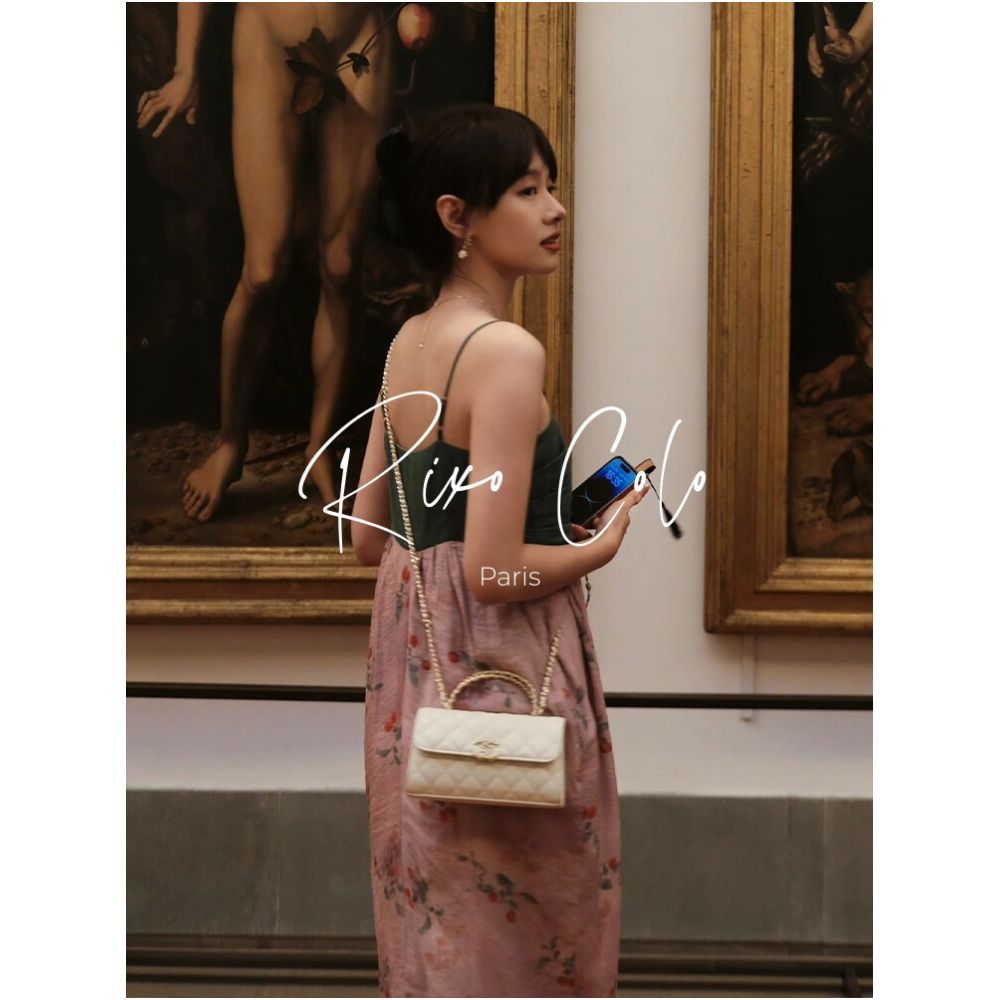 French RIXO COLO Dopamine Outfit French style Color blocked Slip Dress Summer Beach Vacation Maxi Dress image 2