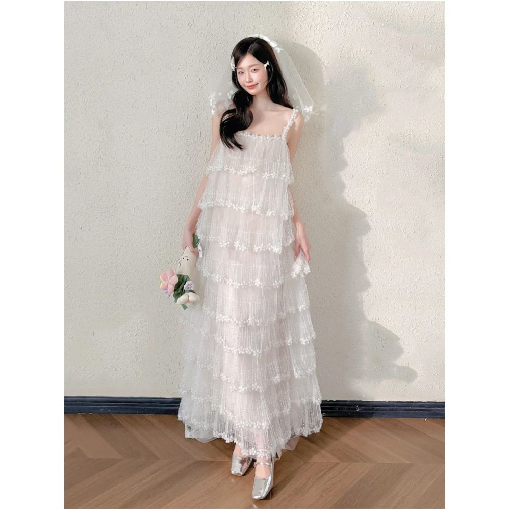 ASAYA7895 – Pearl Blossom Dream Gown 🤍✨