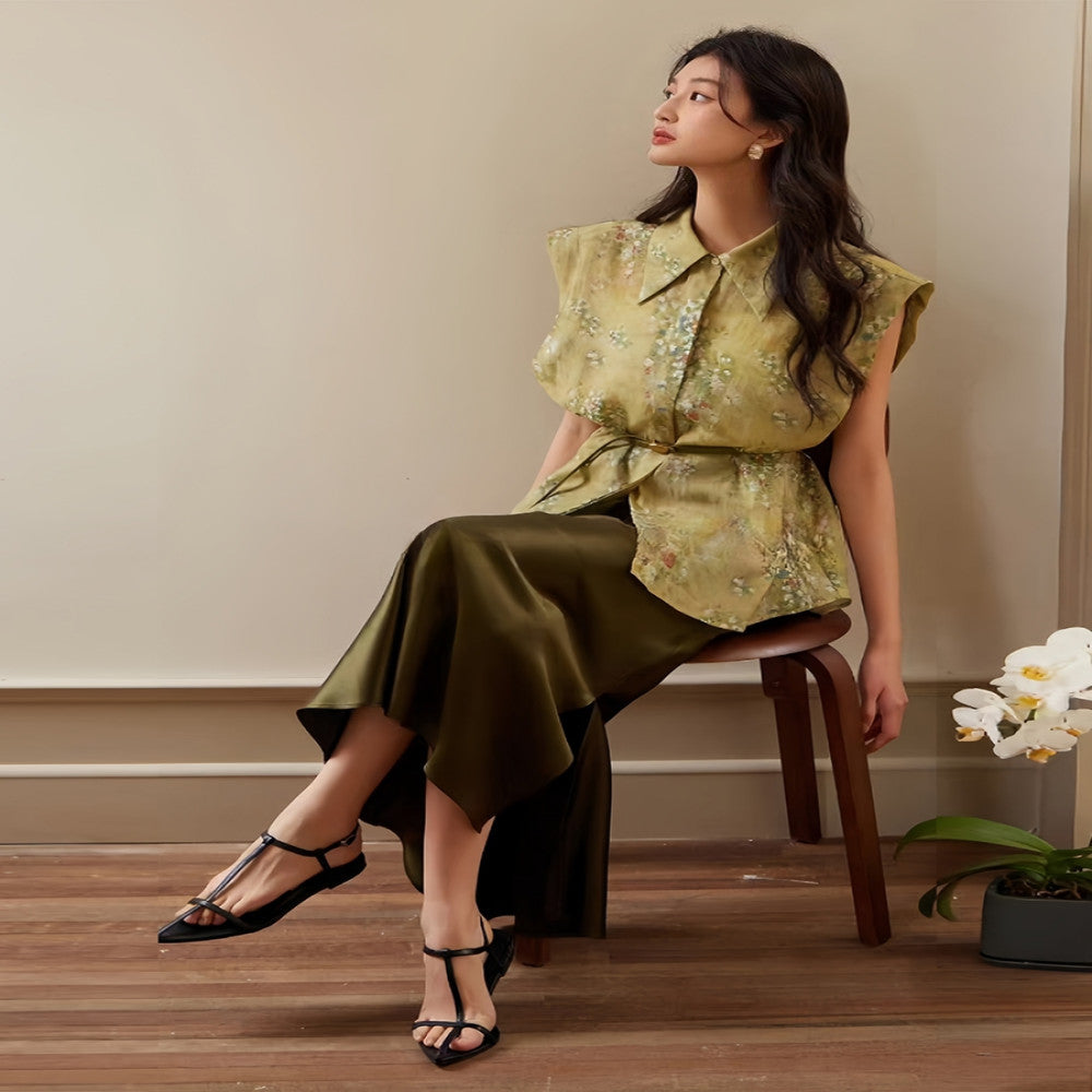 Heavyweight version Gilded hanging acetic acid half skirt 5833 slimming slimming fashion versatile slimming fish tail skirt image 2