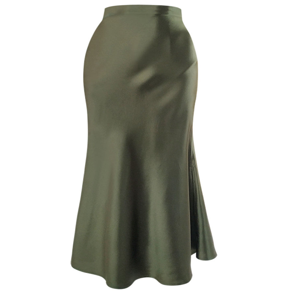 Heavyweight version Gilded hanging acetic acid half skirt 5833 slimming slimming fashion versatile slimming fish tail skirt image 5