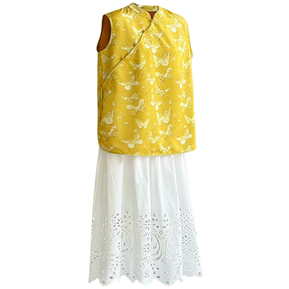 Wind Rises Autumn Mountain Vertical Qipao Top 4801 Retro Chinese Style Qipao Shirt Comfortable New Chinese Style Small Shirt image 5