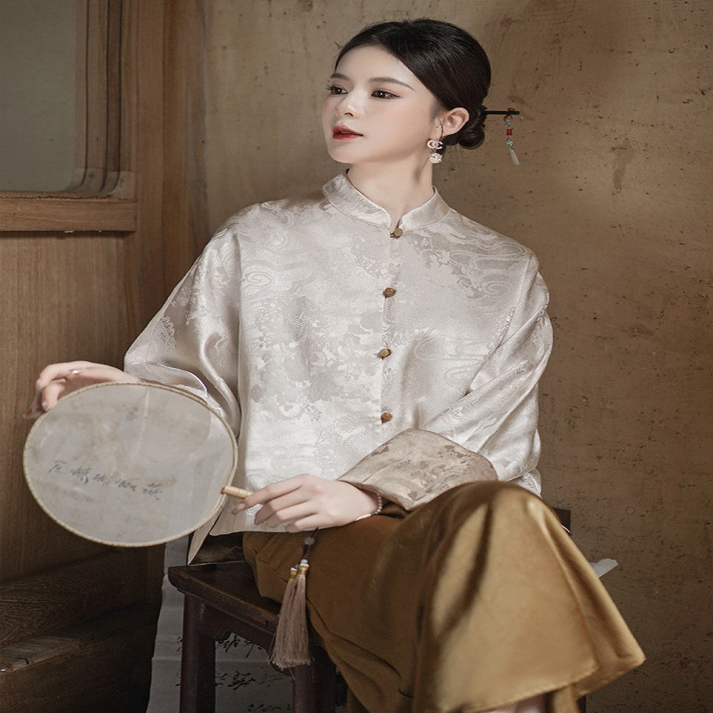 Longyun Double sided double wear new Chinese style high end national style jacket for women 2025 autumn new high end tops image 3