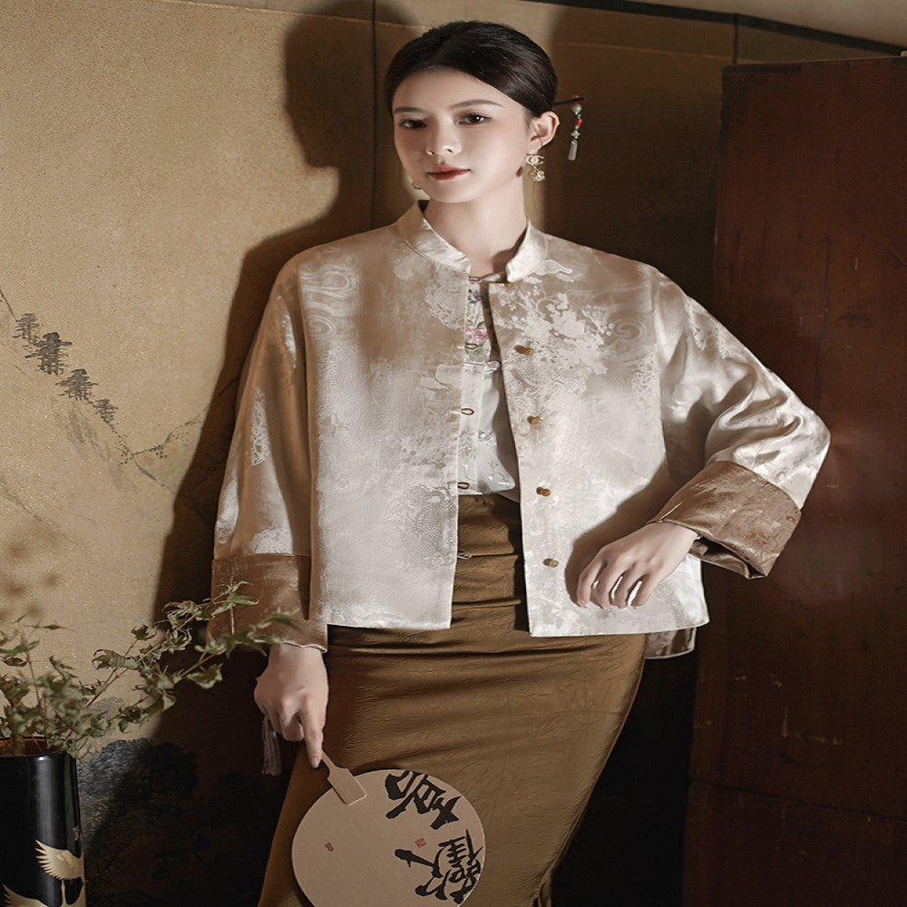 Longyun Double sided double wear new Chinese style high end national style jacket for women 2025 autumn new high end tops image 5