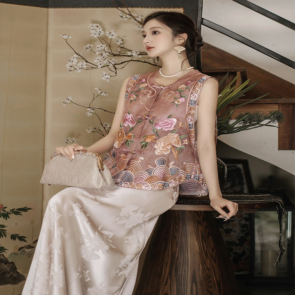 Ruyi New Chinese style Mulberry Silk National Style Vest Women s 2025 Summer New Style Retro Luxury Versatile Women image 13