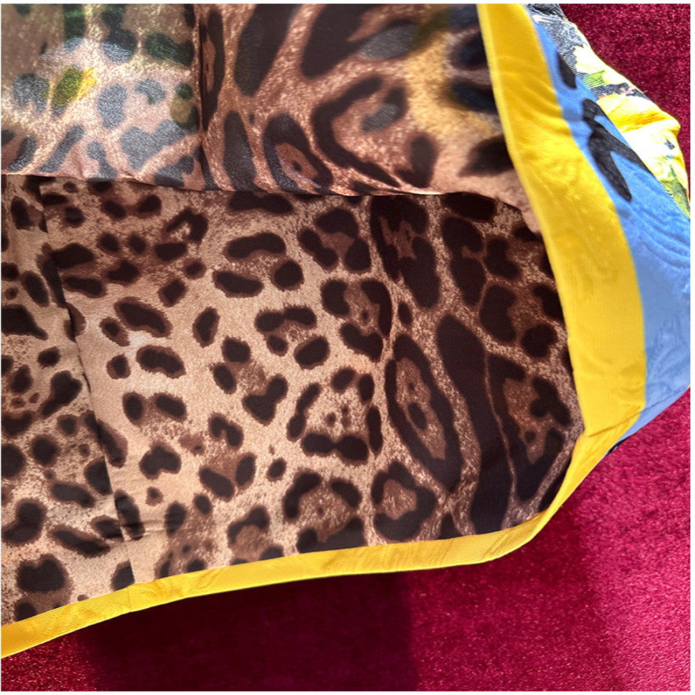 High end retro printed high end super popular European A line dress with a sense of luxury popular 2025 new style strong anti aging aura image 4