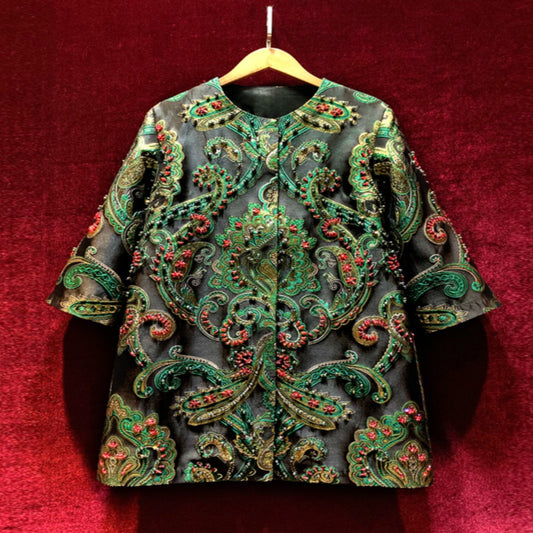 ASAYA4626 – Regal Baroque Embellished Coat ✨