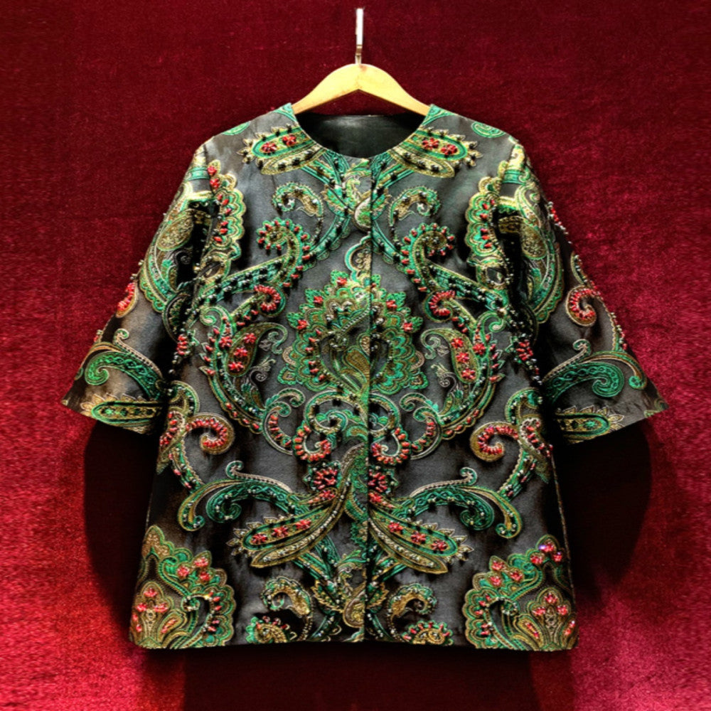 ASAYA4626 – Regal Baroque Embellished Coat ✨