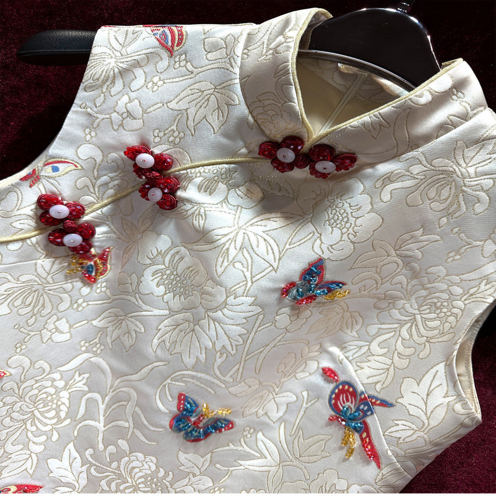 High end new Chinese style exquisite improved Chinese style heavy industry cheongsam dress with women s high end feel embroidered 2025 new style temperament image 3