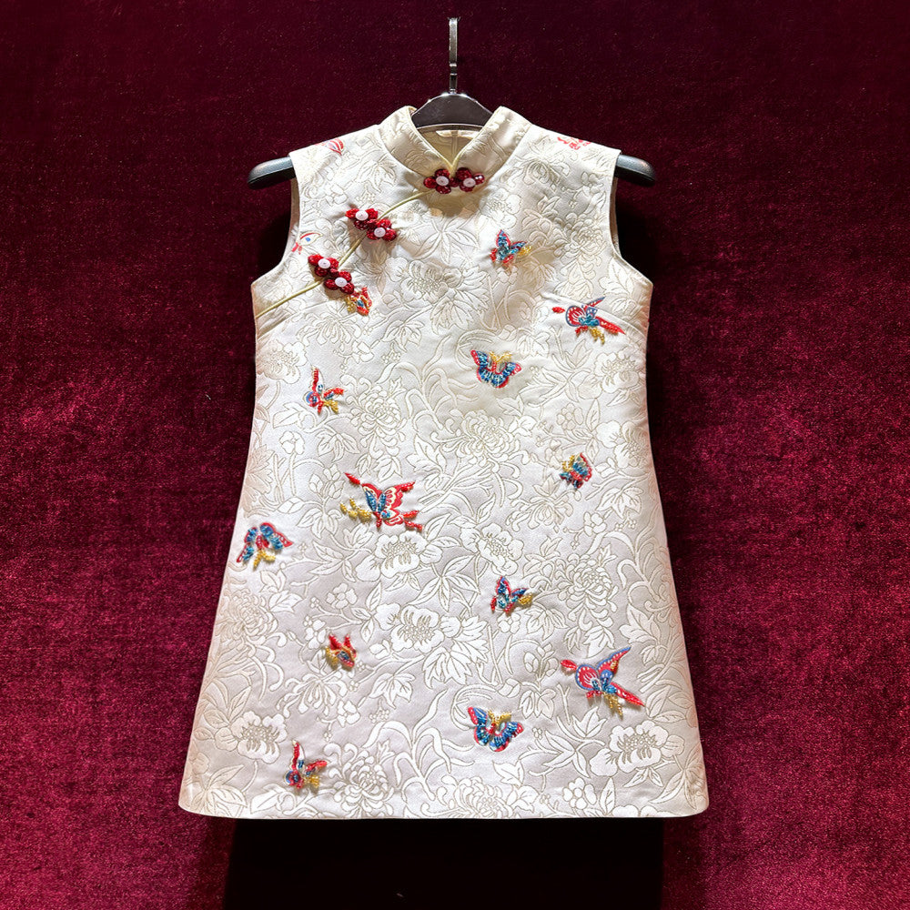 High end new Chinese style exquisite improved Chinese style heavy industry cheongsam dress with women s high end feel embroidered 2025 new style temperament image 0