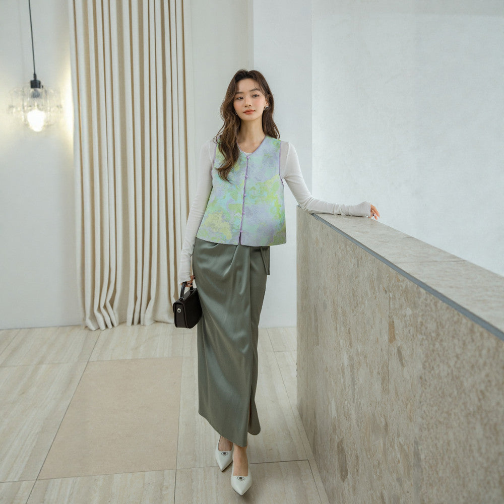 National style black label old money style new Chinese style vest 2935 jacquard soft gold Chinese style sleeveless imitation Song brocade jacket image 21