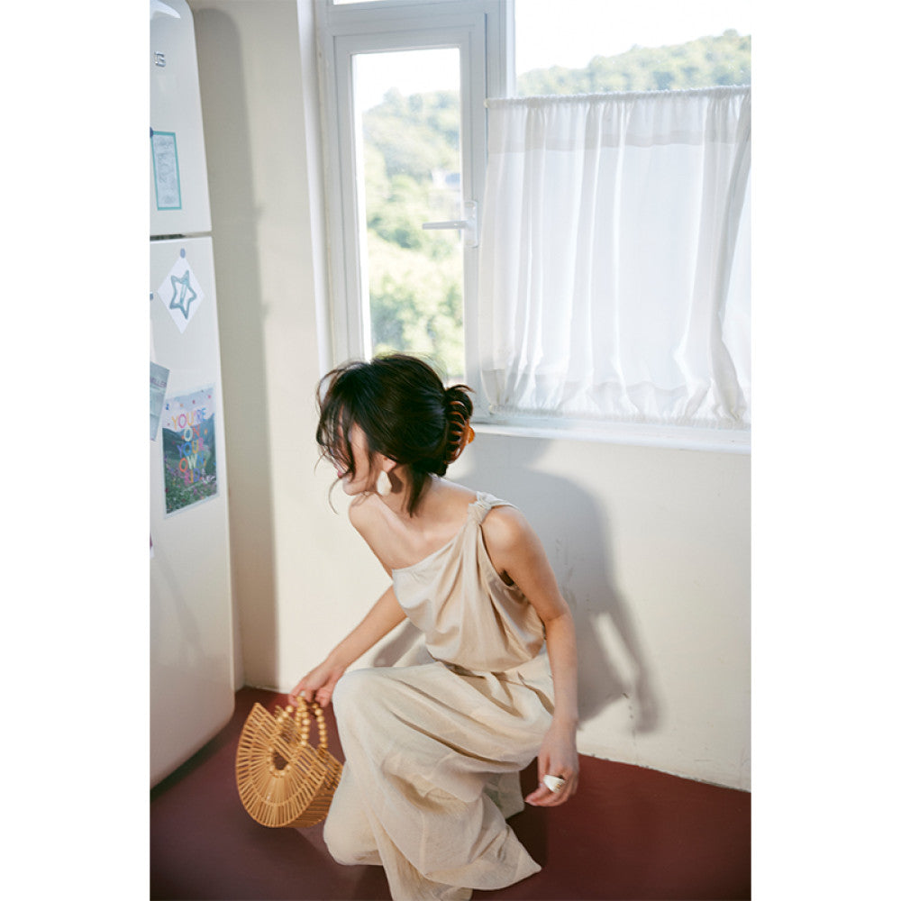 Rosebanks Light Shadow Yarn New Chinese Atmosphere Double Layer Yarn Wide Leg Pants Long Pants image 12