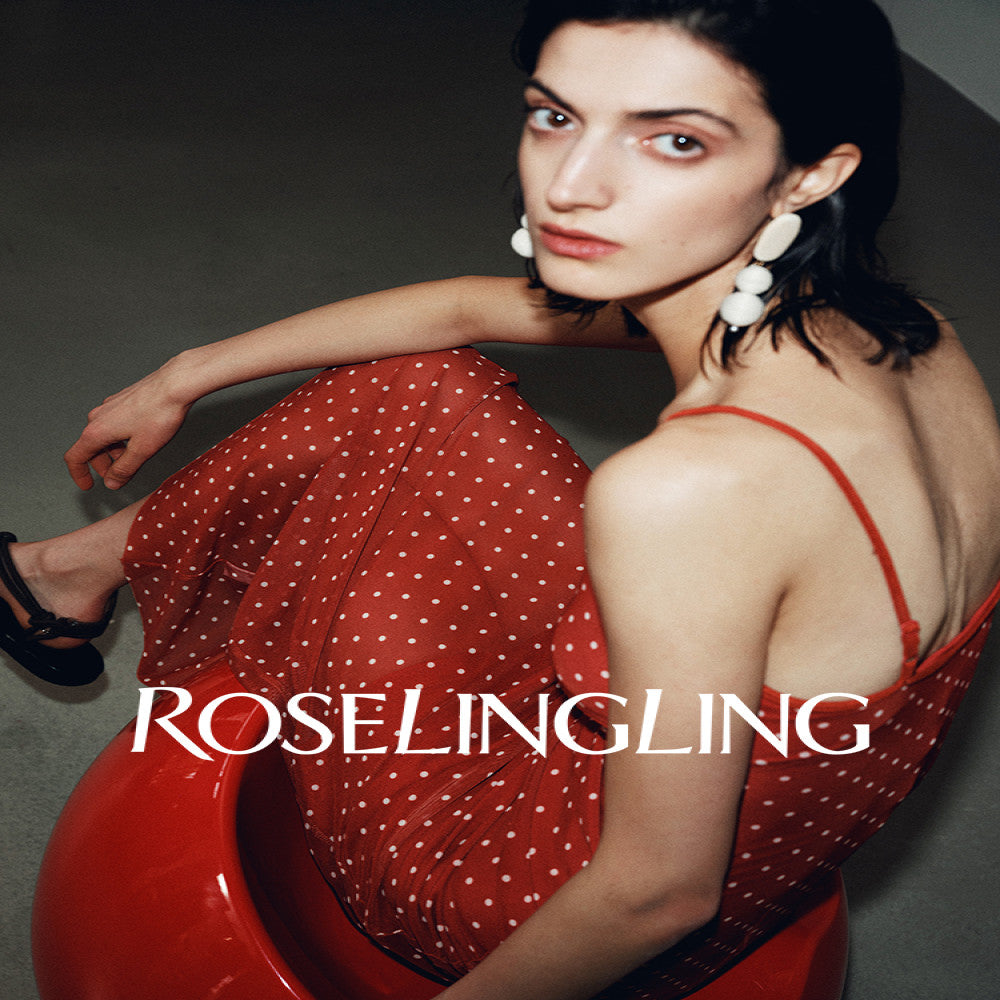 ROSELINGLING Polka Dot Series Retro Polka Dot Strap Dress for Skinny Vacation Long Dress Summer image 12