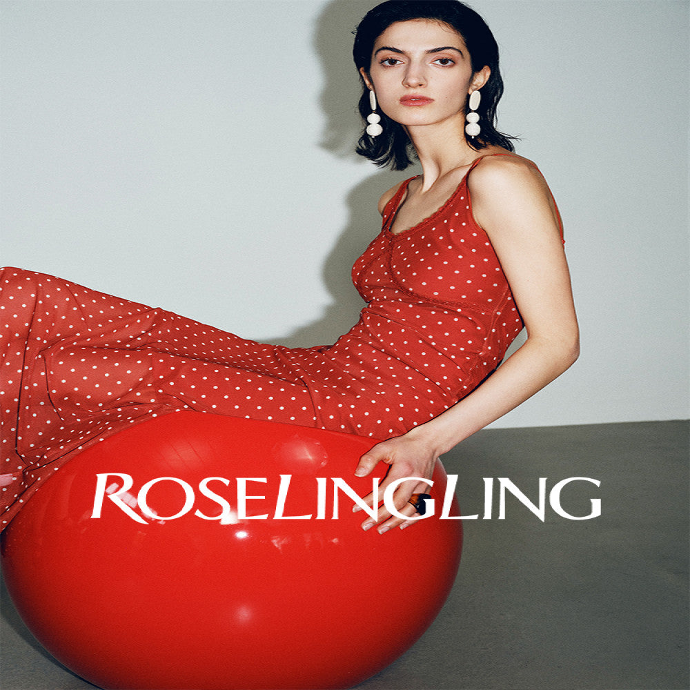 ROSELINGLING Polka Dot Series Retro Polka Dot Strap Dress for Skinny Vacation Long Dress Summer image 14