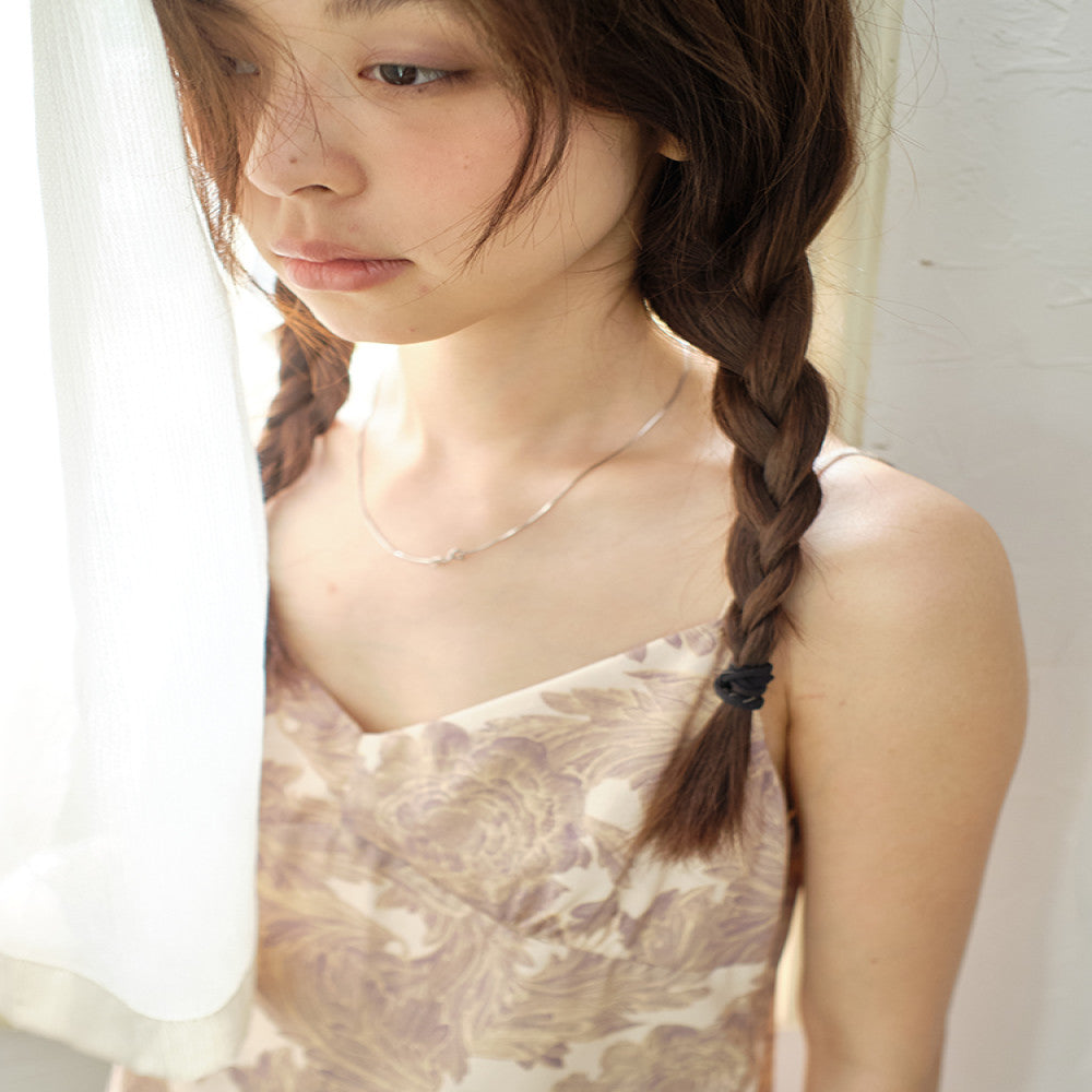 NOTHINGNOWHERE Di Shallow Narrative Thread Jacquard Lyocell Strap Dress Summer image 4