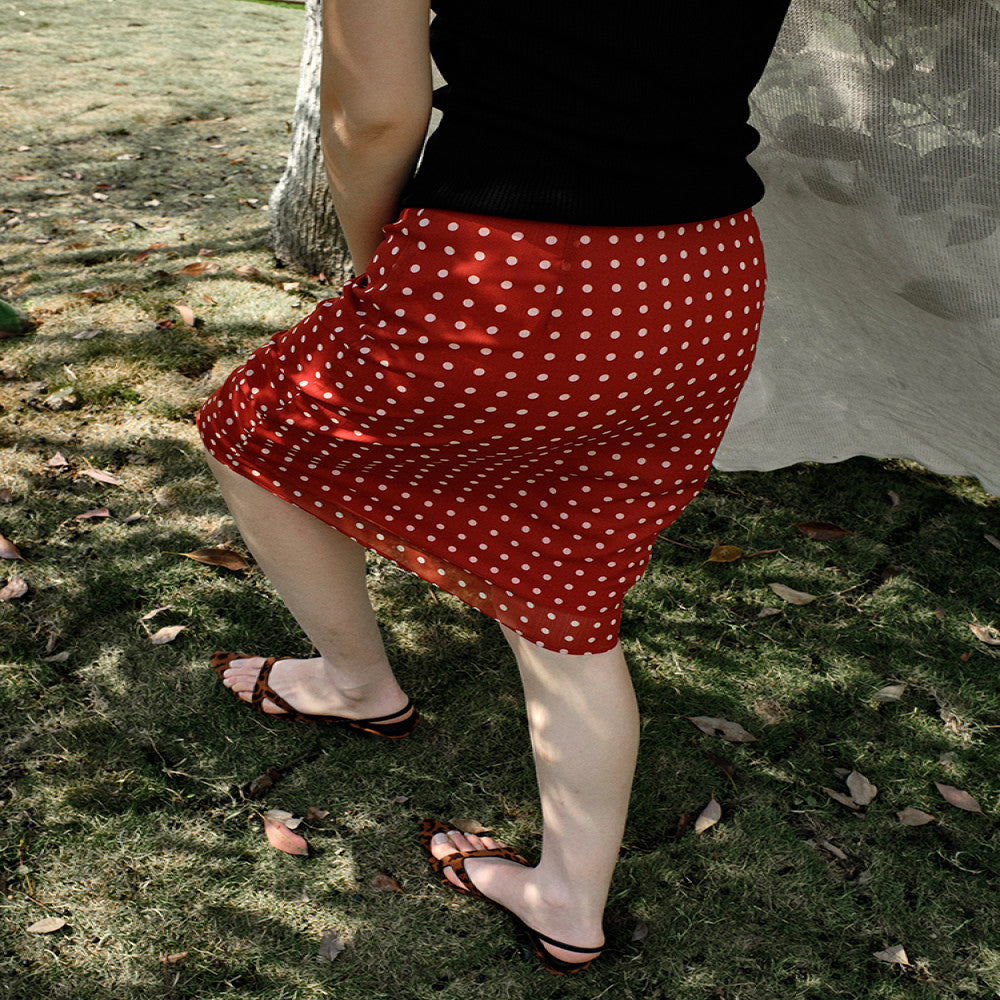 Nothing Anywhere Sound Wave Stardust Cardinals Spotted Star Wave Point Summer Monsters Straight Half Skirt image 4