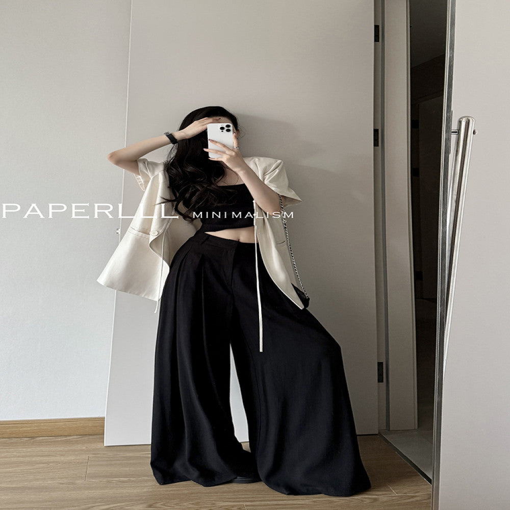 ASAYA4586 – Paperlll Minimal Drape Set 🤍🖤