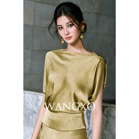 ASAYA4582 – Satin Elegance Co-ord ✨🌿