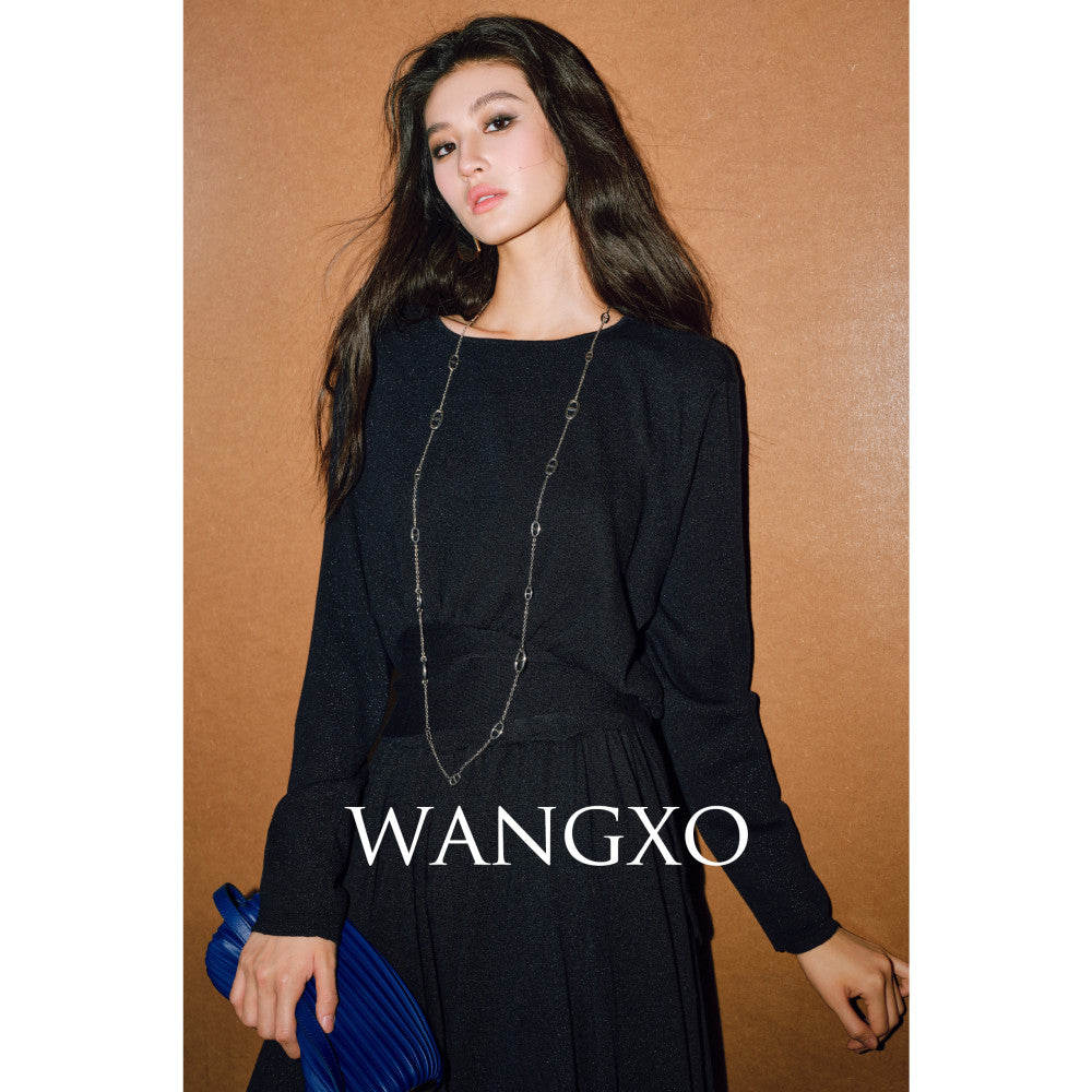 WANGXO Starry Sky Bright Silk Wool Pioneering Twisted Craftsmanship Greek Aesthetic Lazy Knitted Set image 32