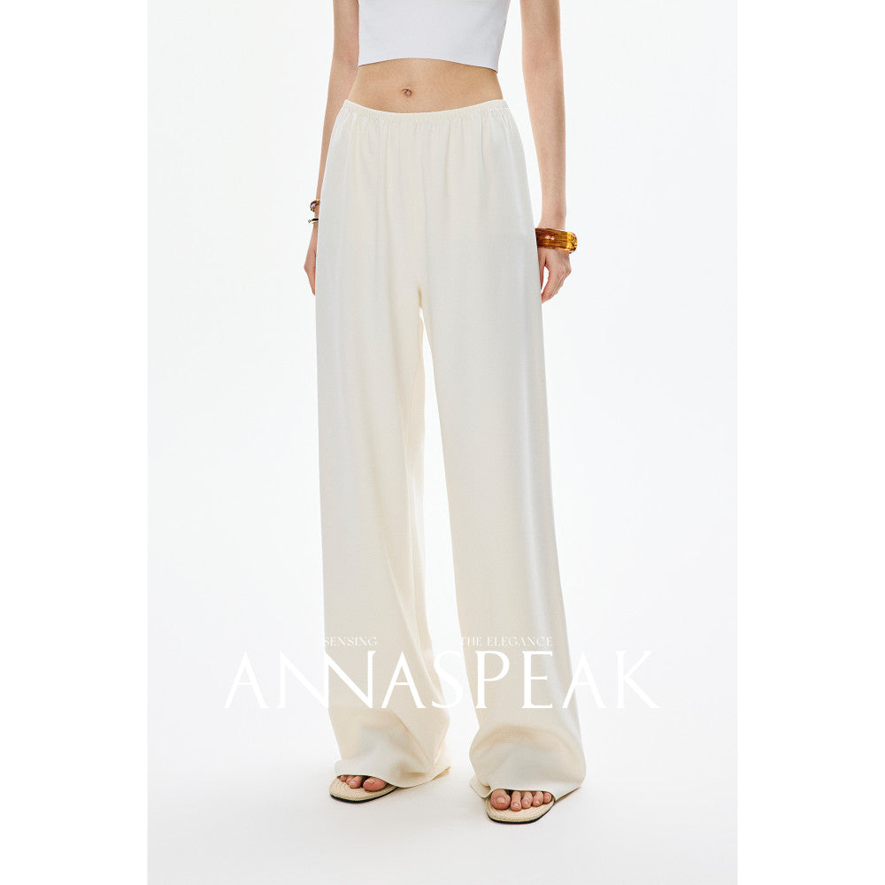In stock ANNASPEAK old money wind amber flowing light Eastman acetate Ji simple collarless suit jacket pants image 3