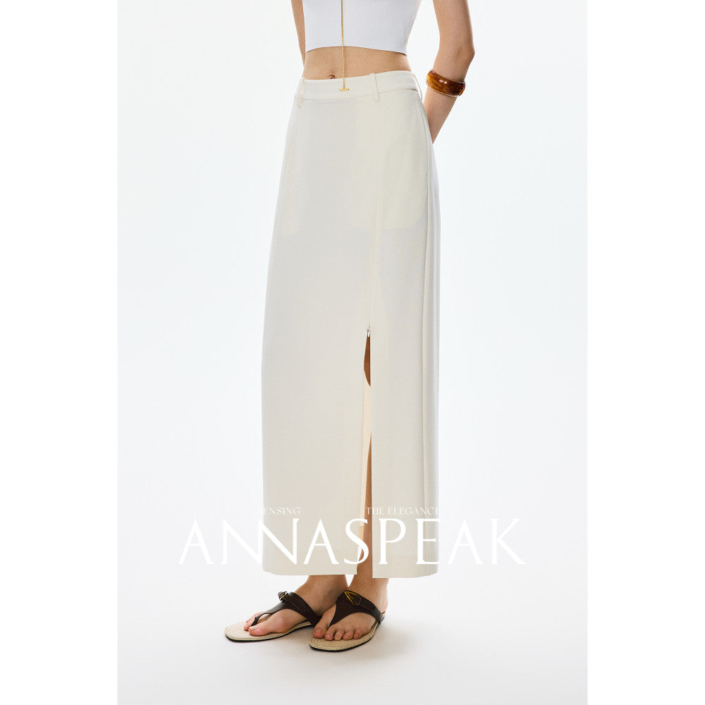 In stock ANNASPEAK old money wind amber flowing light Eastman acetate Ji simple collarless suit jacket pants image 13