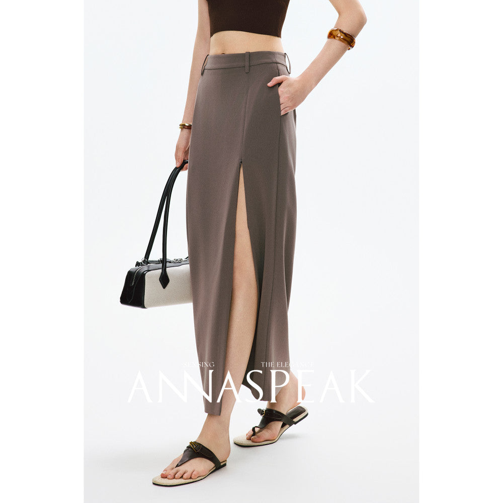 In stock ANNASPEAK old money wind amber flowing light Eastman acetate Ji simple collarless suit jacket pants image 67