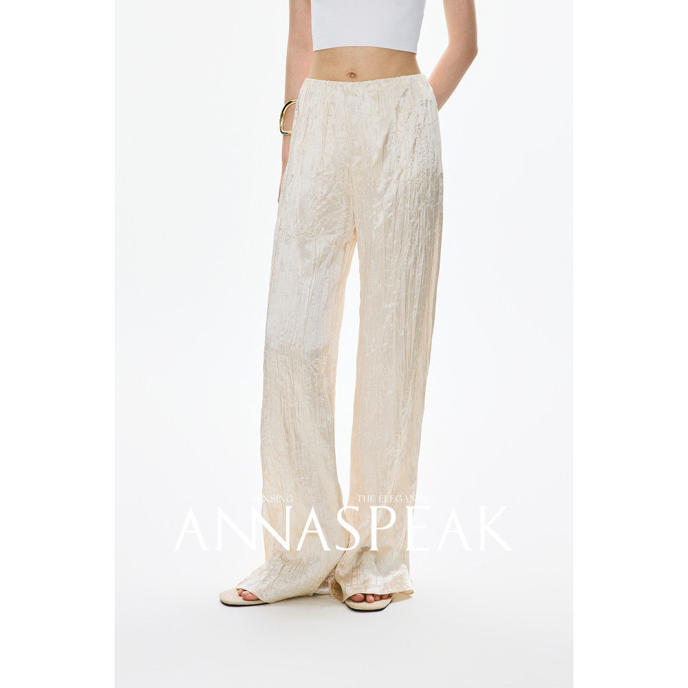 In stock ANNASPEAK Miyake Style Eastman Acetate Waterfall Fold Half Skirt Dress Slimming Four Piece Set image 166