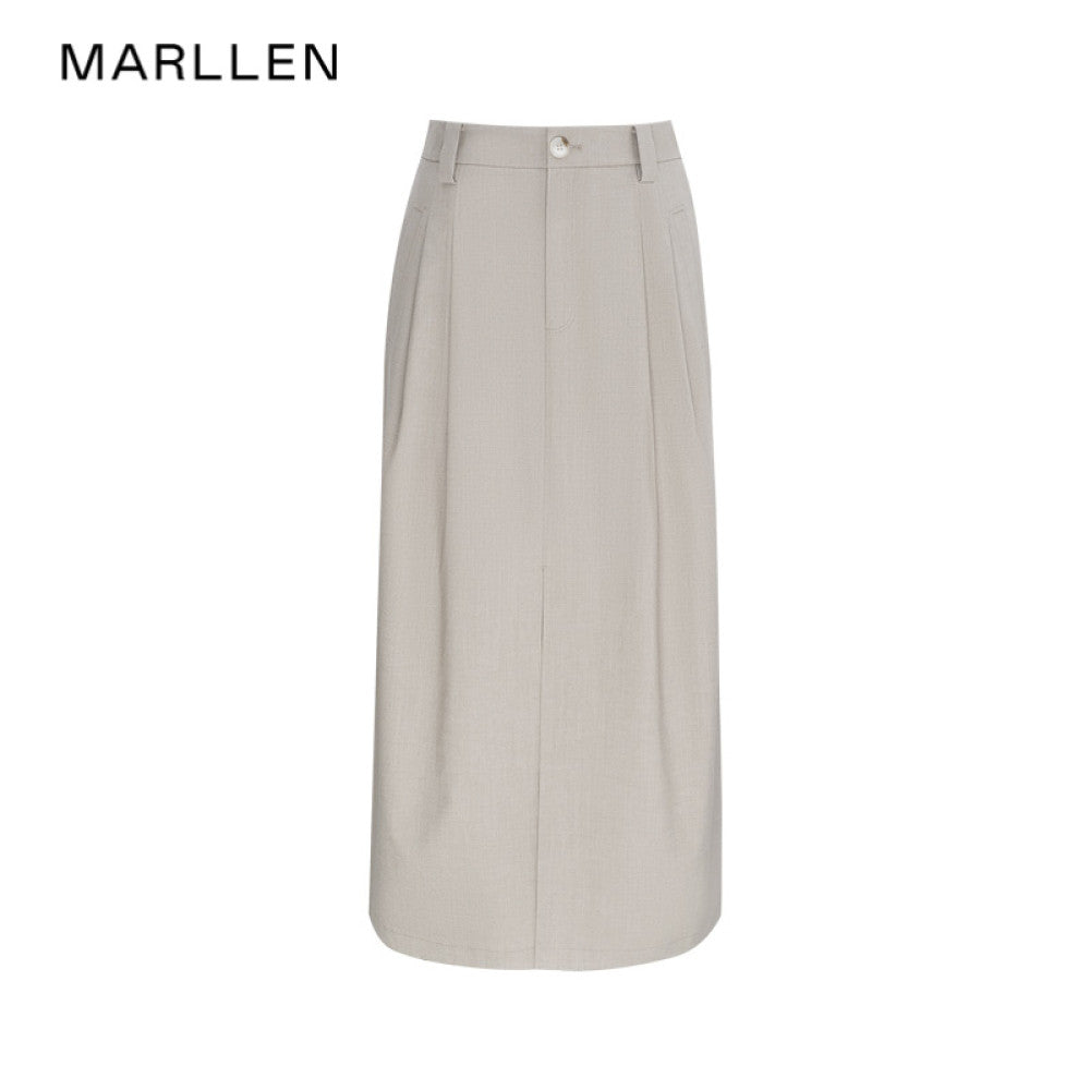 Marllen Fireworks Twilight Commuting Bamboo Knot Drawn Waist Half Skirt Set Elegant and Proper Skirt Summer image 31