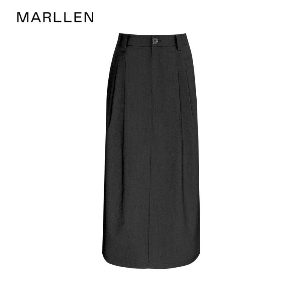 Marllen Fireworks Twilight Commuting Bamboo Knot Drawn Waist Half Skirt Set Elegant and Proper Skirt Summer image 56