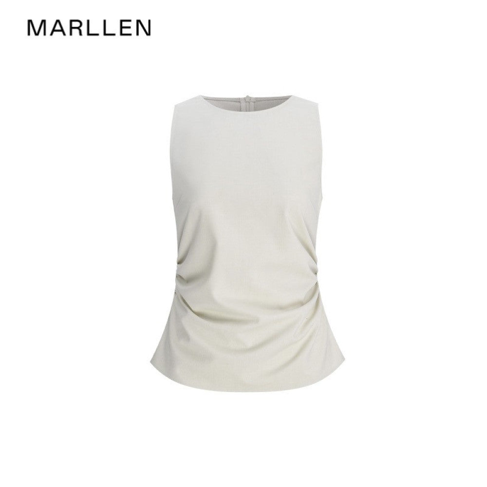 Marllen Fireworks Twilight Commuting Bamboo Knot Drawn Waist Half Skirt Set Elegant and Proper Skirt Summer image 73