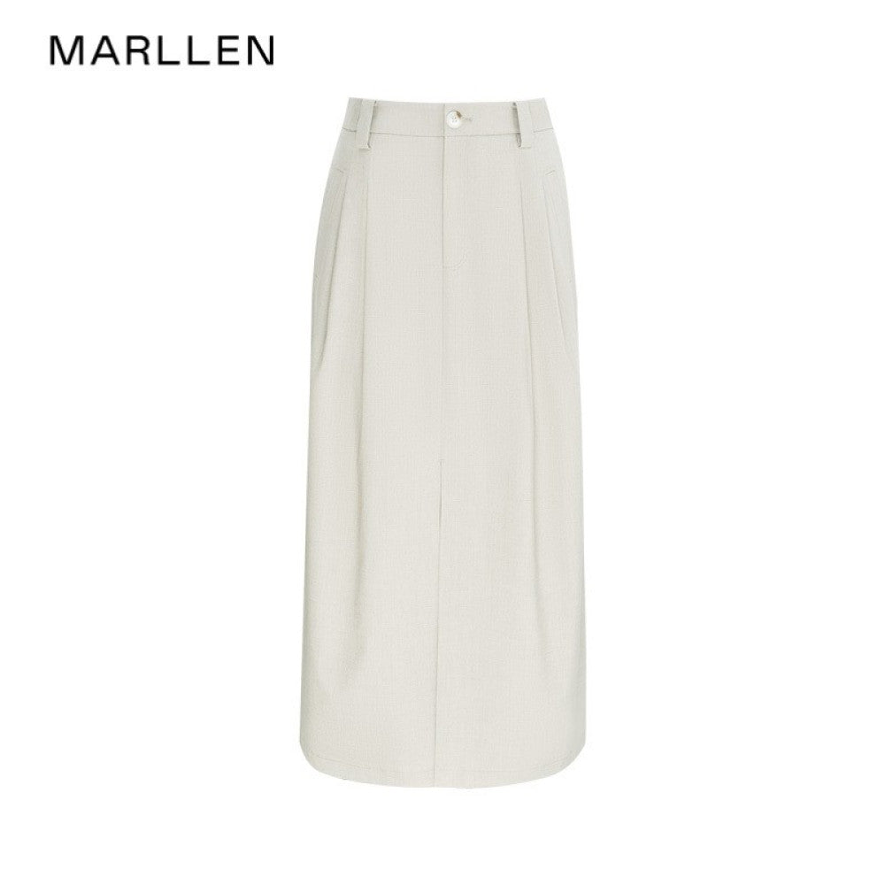 Marllen Fireworks Twilight Commuting Bamboo Knot Drawn Waist Half Skirt Set Elegant and Proper Skirt Summer image 83