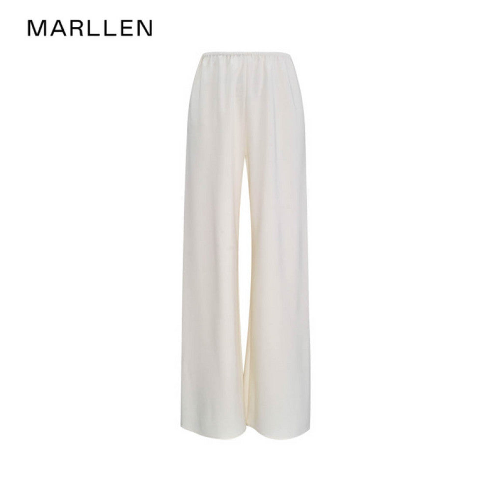 Marllen Lazy Rocket New Leisure Air Pants Elastic Waist Loose Wide Leg Pants for Women Spring and Summer image 14