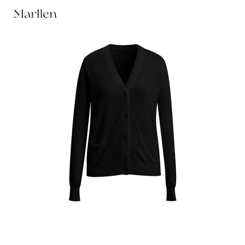 Marllen Velvet Light Vinegar Shadow Acetate Cashmere Tencel 2 68NM Double breasted V neck Cardigan Vest Set for Women image 29