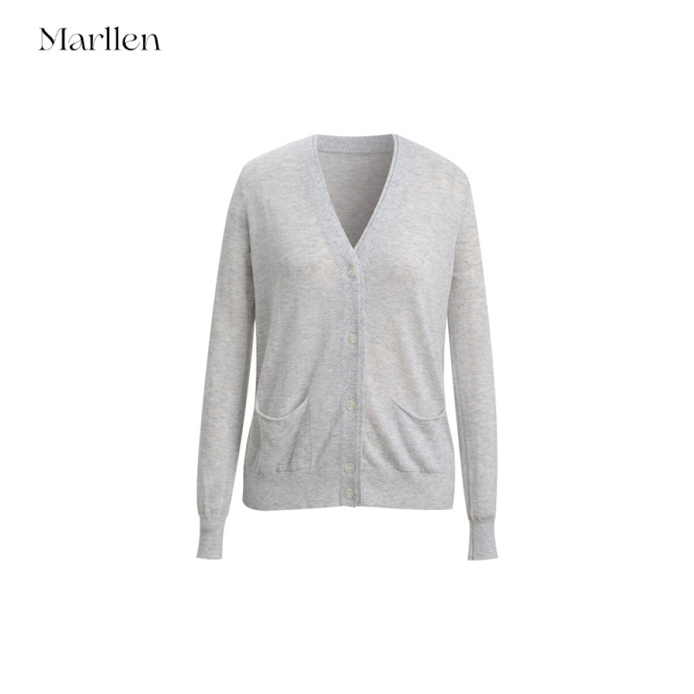 Marllen Velvet Light Vinegar Shadow Acetate Cashmere Tencel 2 68NM Double breasted V neck Cardigan Vest Set for Women image 36