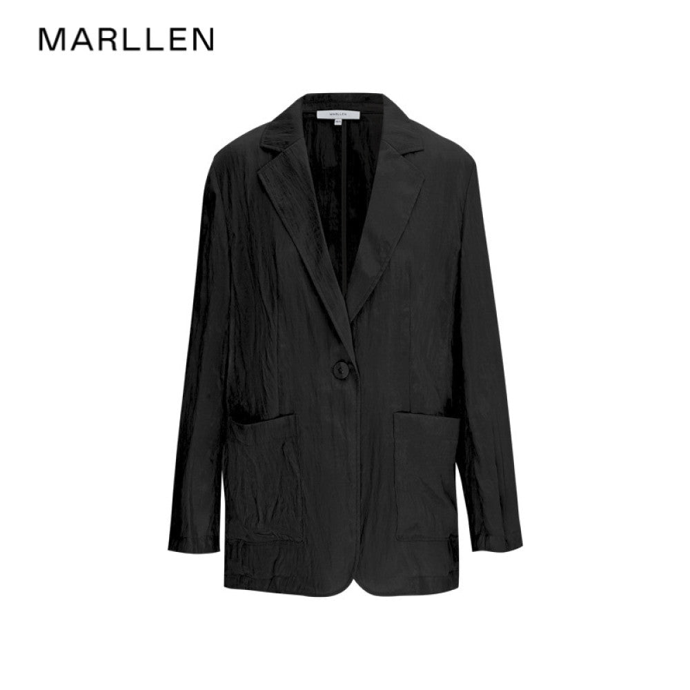 Marllen Elegant Light Suit Lazy Commuter B in Light Loose Suit Swing Collar Top Wide Leg Pants Set image 55
