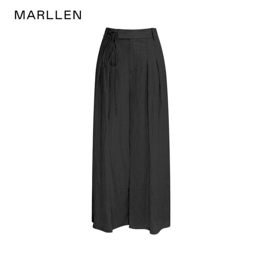 Marllen Elegant Light Suit Lazy Commuter B in Light Loose Suit Swing Collar Top Wide Leg Pants Set image 20