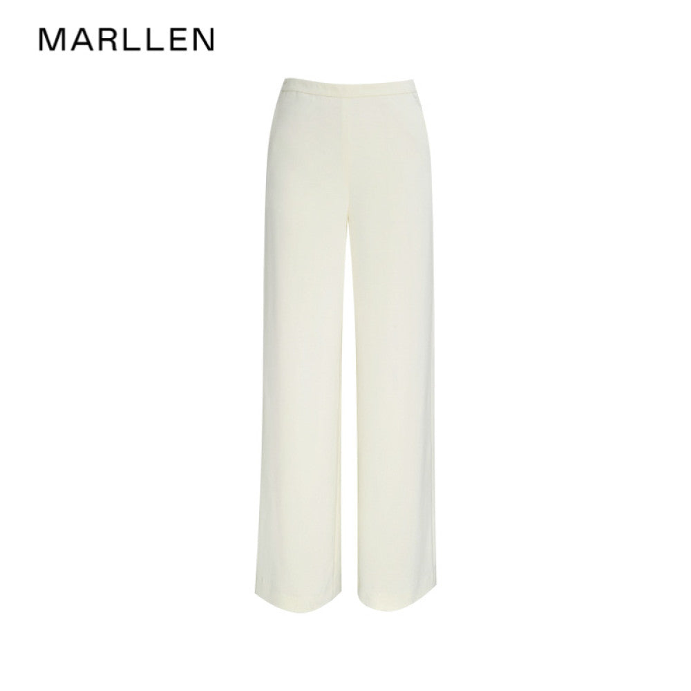 Marllen modern revealing dry skin friendly wrinkle resistant twill sleeveless waist cinched top loose wide leg pants set image 61