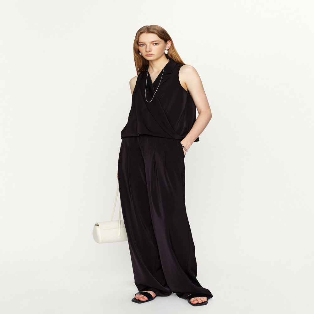 Marllen Night Charm Fashion Environmental Protection Anti Wrinkle Pendant Stylish Sleeveless V neck Suit Tank Top Pants Set image 0