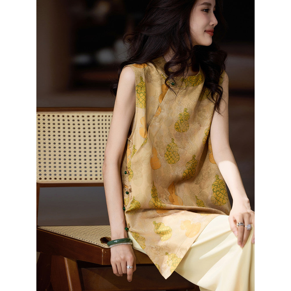 Plain wood temperament jacquard button up shirt for women s summer plus size new Chinese style top 2025 new loose shirt trend image 17