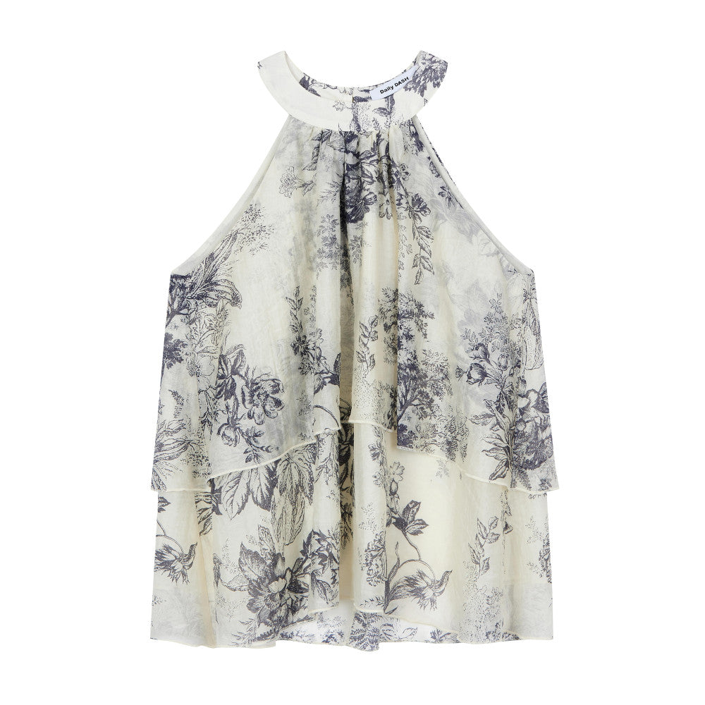 In Stock DailyDash Jiangnan Yanyu New Chinese style Hanging Neck Sleeveless Temperament Look Thin Tank Top image 11