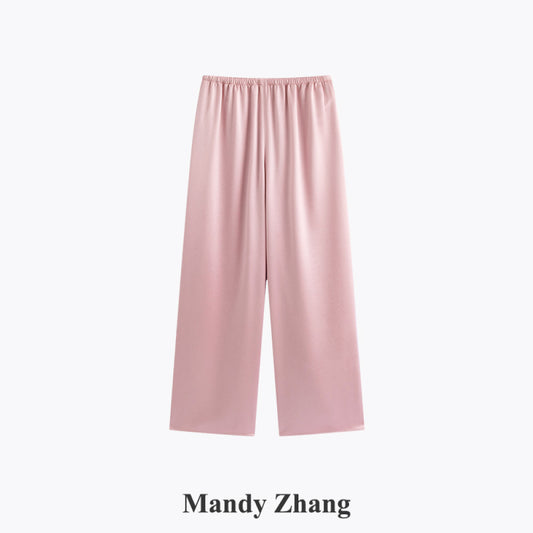 ASAYA4496 - French Chic Acetate Wide-Leg Pants ✨👖