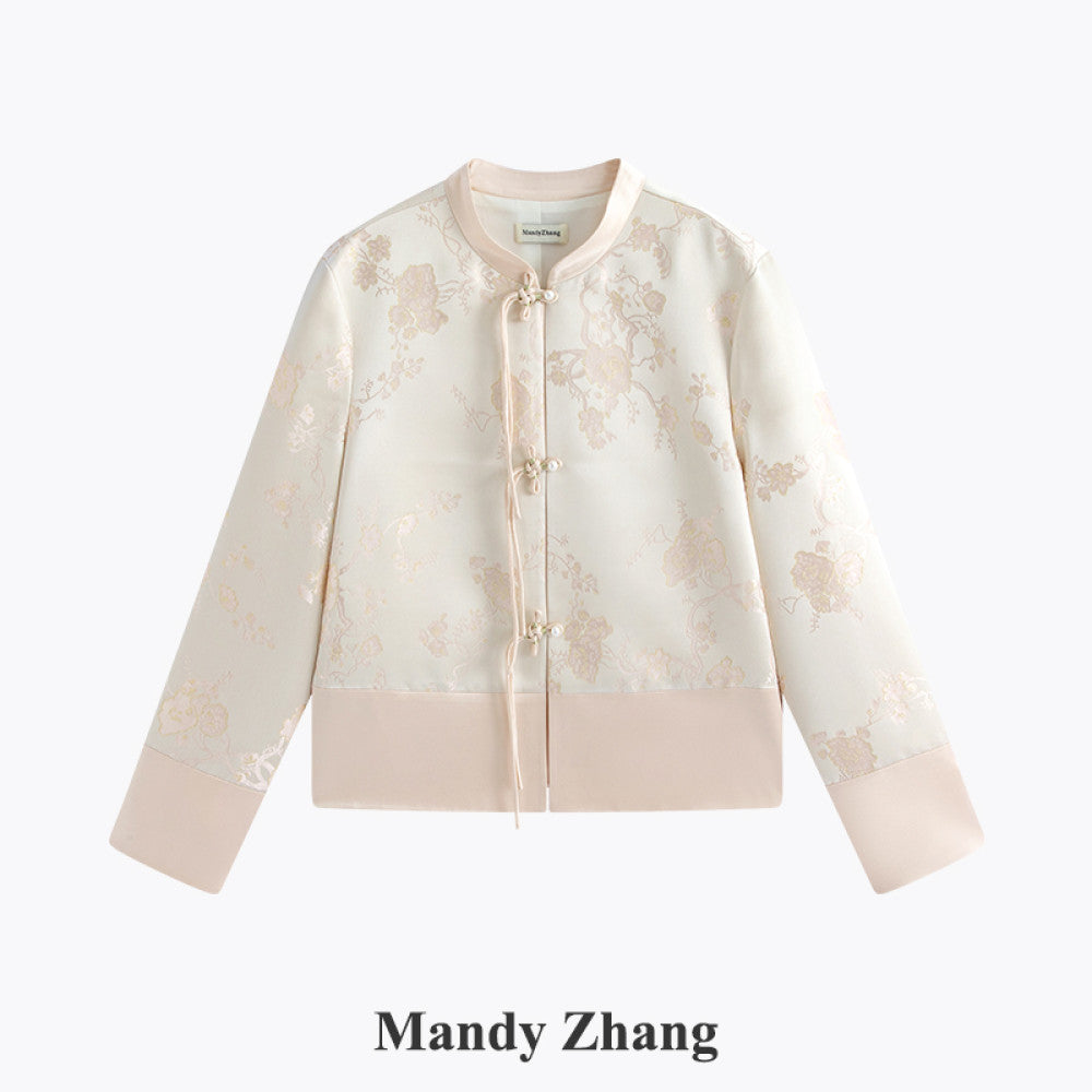 ASAYA4487 - Oriental Pearl Knot Brocade Jacket 🌸✨