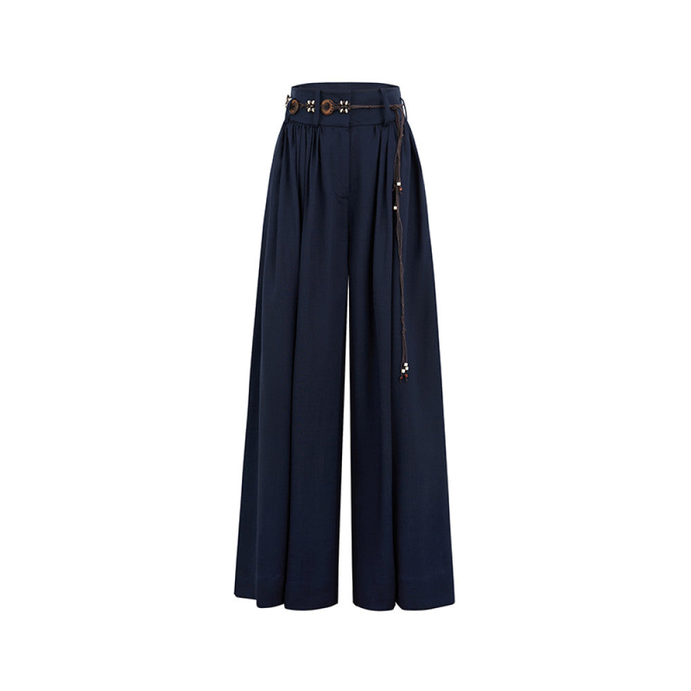 SUK protagonist aura Elegant and casual bead design high end sleeveless vest top wide leg pants set for women image 28