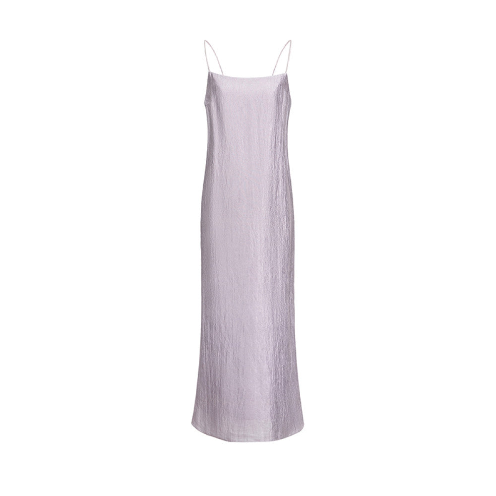 SUK s purple energy is coming from the east Light luxury acetate long dress with suspender long skirt sunscreen shirt outerwear fashionable women image 14