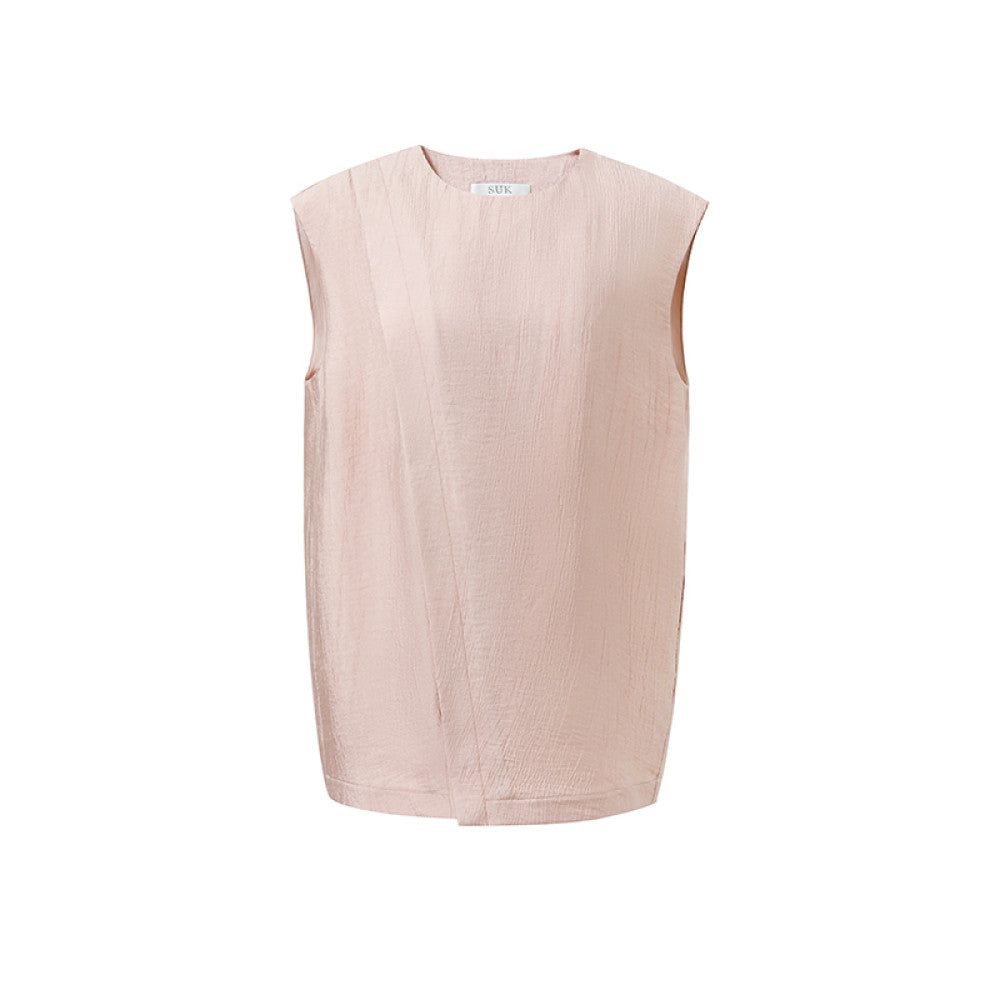 SUK Art Vienna Women s set 2025 new summer outfit white niche suit vest pants two piece set image 33